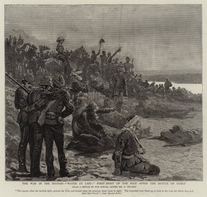 La Guerra nel Sudan, Acqua Finalmente, Prima Vista del Nilo dopo la Battaglia di Gubat da Frederic Villiers
